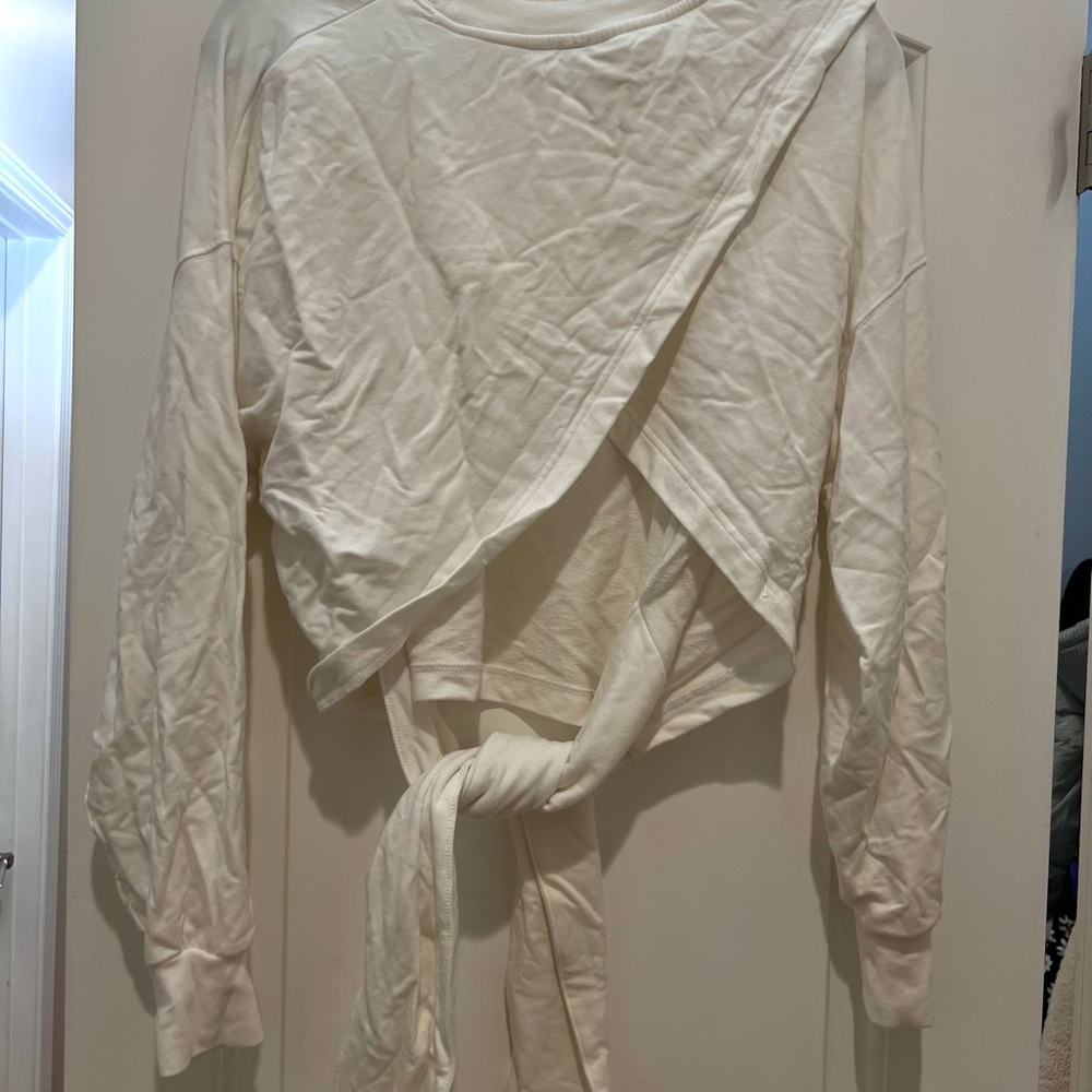 Athleta White Long Sleeve Top